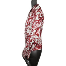 Load image into Gallery viewer, LAFAYETTE 148 New York NWT Burgundy Red Floral Silk Linen Blazer Jacket 4
