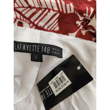 Load image into Gallery viewer, LAFAYETTE 148 New York NWT Burgundy Red Floral Silk Linen Blazer Jacket 4