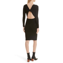 Load image into Gallery viewer, Helmut Lang Open Back Rib Black Dress Large