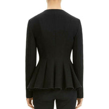 Load image into Gallery viewer, Theory Movement Canvas Tweed Black Peplum Blazer Jacket 2