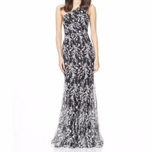 Load image into Gallery viewer, David Meister One Shoulder Gown Maxi Dress 2