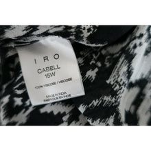 Load image into Gallery viewer, IRO Printed Black White Shirt Top Button Up Semi Sheer 34 2