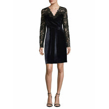 Load image into Gallery viewer, Elie Tahari Blakely Black Velvet Dress 4
