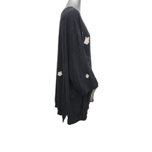 Load image into Gallery viewer, MAGNOLIA PEARL Oversized Tunic Top Shirt Black Moon Stars Applique Boho OS
