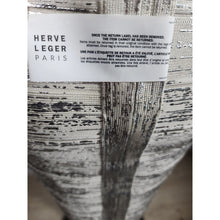 Load image into Gallery viewer, HERVE LEGER NWT Silver Metallic Dress Medium Sleeveless Sheath Fitted Mini
