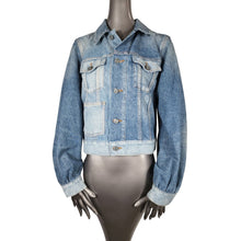 Load image into Gallery viewer, GANNI Denim Jacket NWT 6 Two Tone Blue Button Jean New 38
