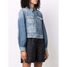 Load image into Gallery viewer, GANNI Denim Jacket NWT 6 Two Tone Blue Button Jean New 38
