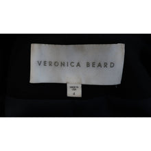 Load image into Gallery viewer, VERONICA BEARD Jacket 4 Black Leather Trim Blue Denim Removable Fur Collar
