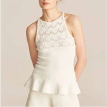Load image into Gallery viewer, REBECCA TAYLOR Crochet Halter NWT Top Womens XL White Ivory Halter Extra Large
