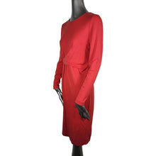 Load image into Gallery viewer, LAFAYETTE 148 New York NWT Red Dress 4 Longsleeve Drape Sheath Career Party New
