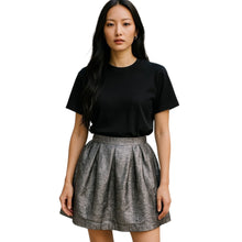 Load image into Gallery viewer, KATE SPADE Silver Skirt 00 Metallic Full Mini Short Party
