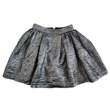 Load image into Gallery viewer, KATE SPADE Silver Skirt 00 Metallic Full Mini Short Party
