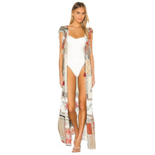 Load image into Gallery viewer, AGUA BENDITA NWT Maxi Dress Coverup Medium Emilia Long Ruffle Cover Beach New
