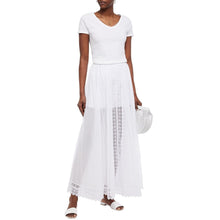 Load image into Gallery viewer, Charo Ruiz NWT White Long Skirt Vega Lace Panel Maxi New Medium
