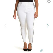 Load image into Gallery viewer, Good American White Snake Tux Good Leg Jeans 24 plus

