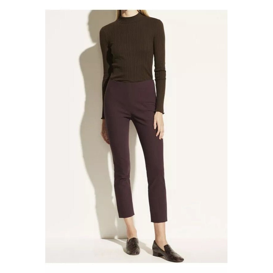 Vince Stitch Front Seam Pant in Black Plum XXS