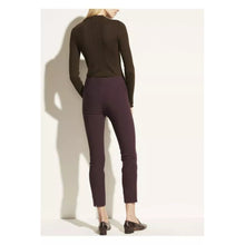 Load image into Gallery viewer, Vince Stitch Front Seam Pant in Black Plum XXS
