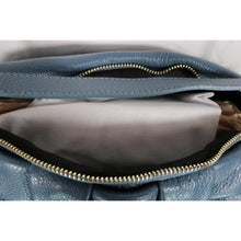 Load image into Gallery viewer, Salvatore Fiore Italy Leather Chain Blue Crossbody Bag
