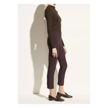 Load image into Gallery viewer, Vince Stitch Front Seam Pant in Black Plum XXS
