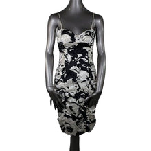 Load image into Gallery viewer, David Meister Black White Floral Dress 2
