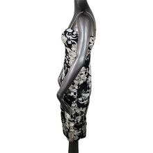 Load image into Gallery viewer, David Meister Black White Floral Dress 2
