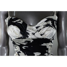 Load image into Gallery viewer, David Meister Black White Floral Dress 2
