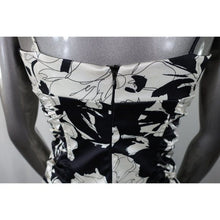 Load image into Gallery viewer, David Meister Black White Floral Dress 2
