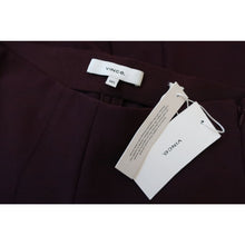 Load image into Gallery viewer, Vince Stitch Front Seam Pant in Black Plum XXS
