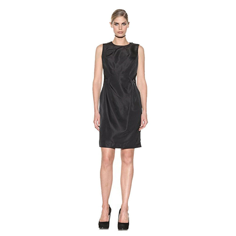 Magaschoni Collection Black Silk Lace Insert Dress 10