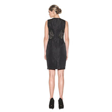 Load image into Gallery viewer, Magaschoni Collection Black Silk Lace Insert Dress 10
