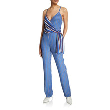 Load image into Gallery viewer, Rag &amp; Bone Felix Blue Stripe Silk Jumpsuit 2
