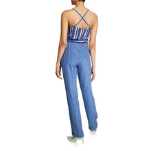 Load image into Gallery viewer, Rag &amp; Bone Felix Blue Stripe Silk Jumpsuit 2
