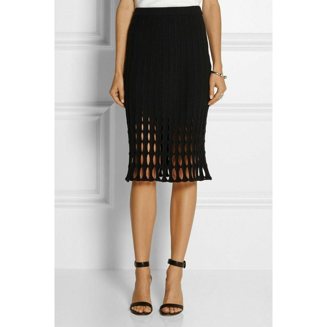 Derek Lam Black Cutout Black Skirt Small