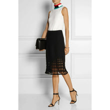 Load image into Gallery viewer, Derek Lam Black Cutout Black Skirt Small
