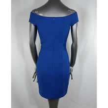 Load image into Gallery viewer, Black Halo Riya Blue Off The Shoulder Cutout Dress 0
