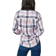 Load image into Gallery viewer, Paige Pink Plaid Button Shirt Top Small
