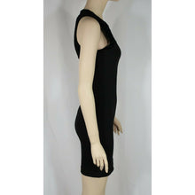 Load image into Gallery viewer, Torn By Ronny Kobo Black Plunge Dress Semi Sheer Small
