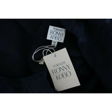 Load image into Gallery viewer, Torn By Ronny Kobo Black Plunge Dress Semi Sheer Small
