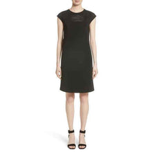 Load image into Gallery viewer, Lafayette 148 Laser Cut Black Shift Dress P
